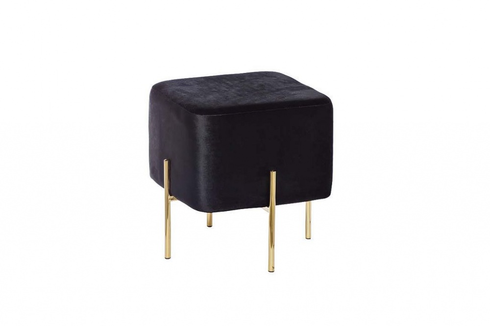 Банкетка черная велюровая gy-ben7772gold-bl