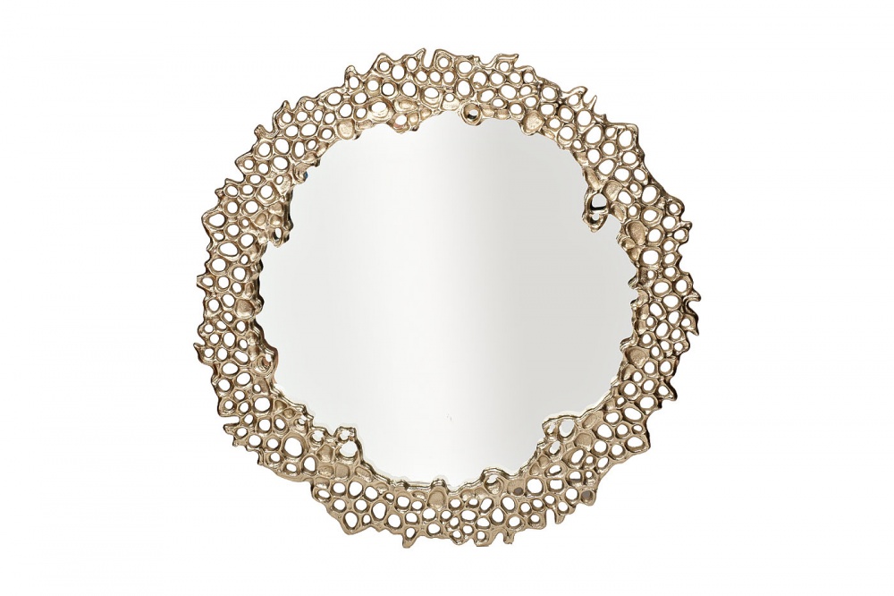 Зеркало декоративное "Соты" в золотой раме