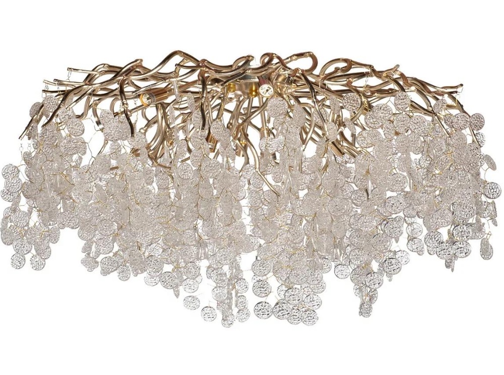 Люстра Tenera круглая шампань d100*h40см