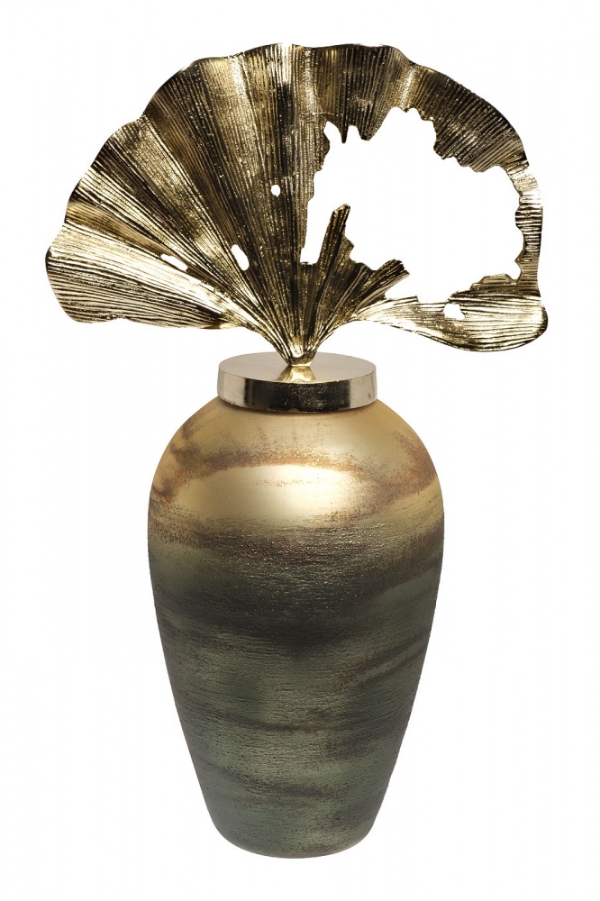 Ваза декоративная золотисто-зеленая