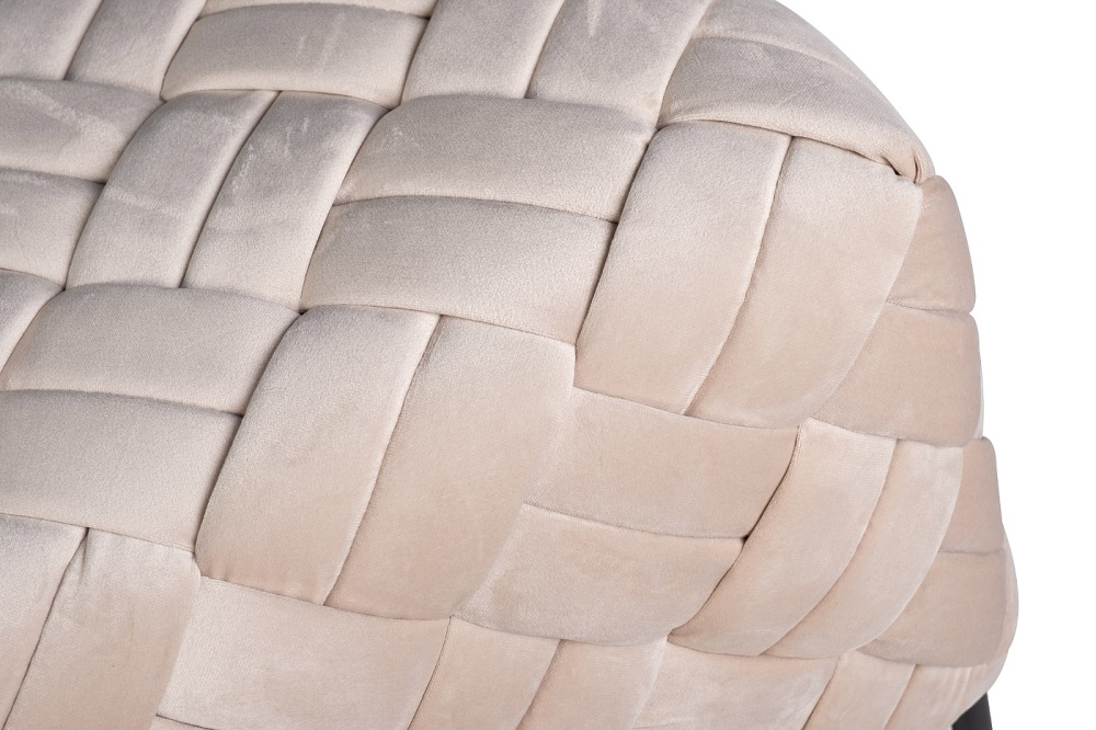 Банкетка плетеная велюр бежевый  N-OT-100 BG BL