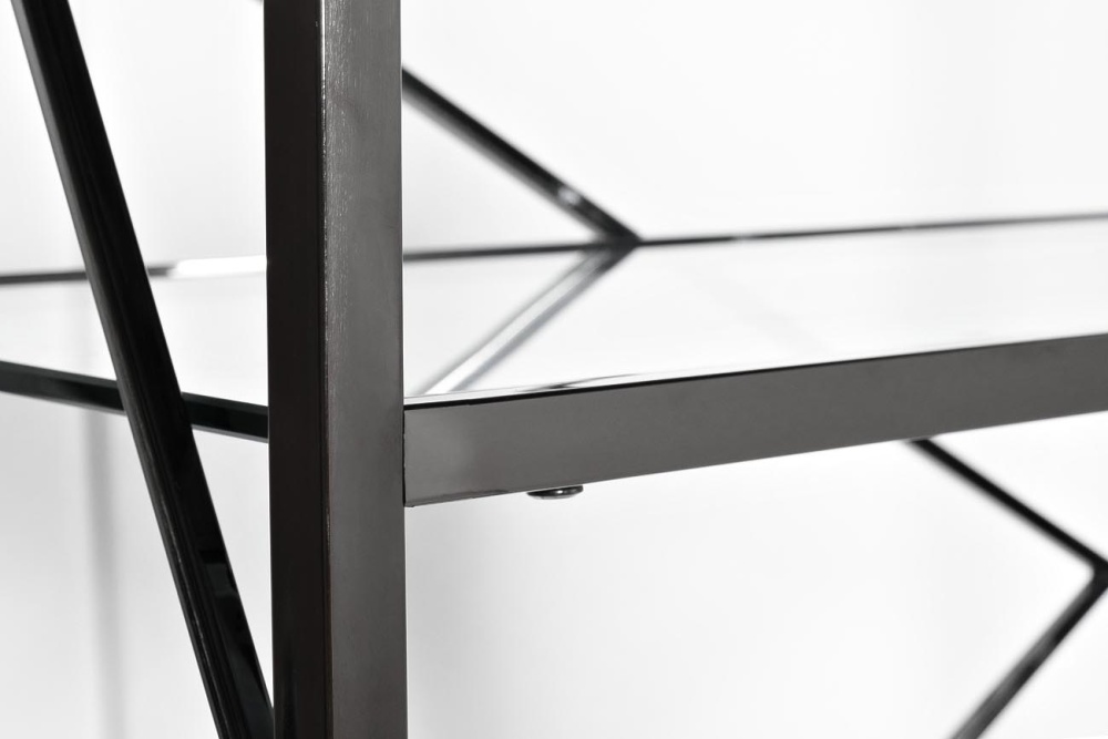 Стеллаж с прозрачным стеклом / хром GY-SH8711BL