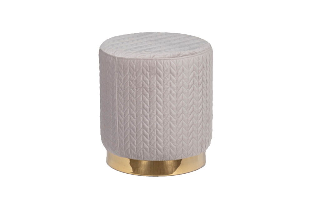 Банкетка велюр светло-серый/золото GY-BEN8143GOLD-LG