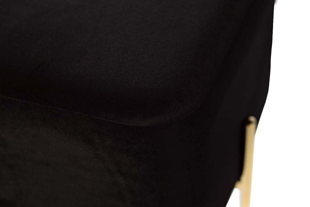 Банкетка черная велюровая gy-ben7772gold-bl